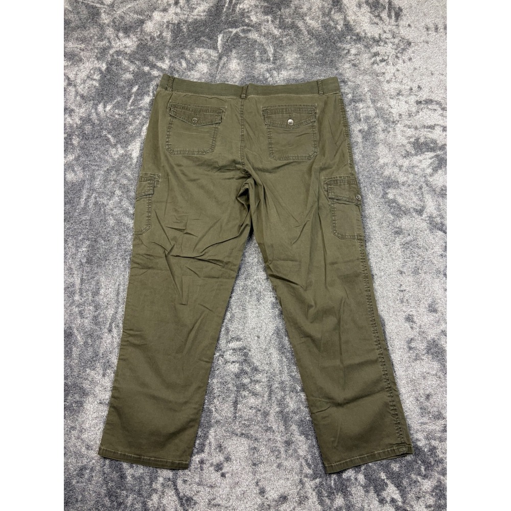 Sonoma Utility Pants Women 14 Green Goods For Life Straight Leg Cotton Stretch - Picture 6 of 8